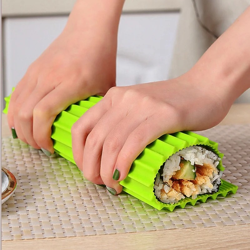 Sushi Making Kit - Silicone Hand Roll Sushi Rolling Curtain