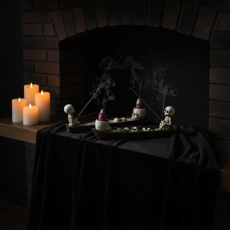 Incense Holder - Skull Boat Incense Holder Unique Resin