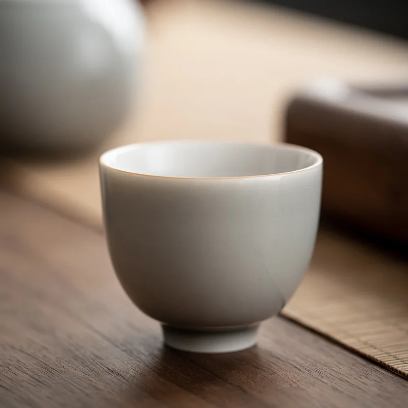 Ice Gray Glaze Cup Japanese St - Japanese Pottery recension och pris