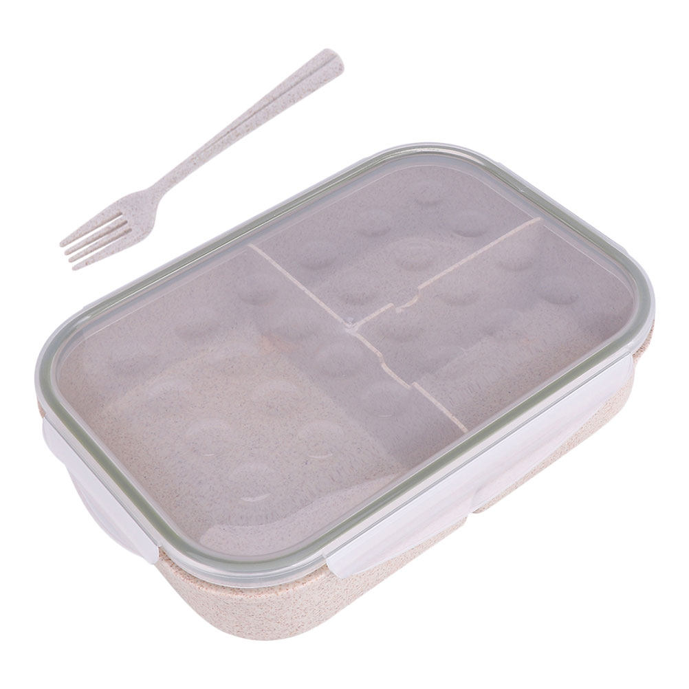 1Set Straw Divided Lunch Box P - Bento Box recension och pris