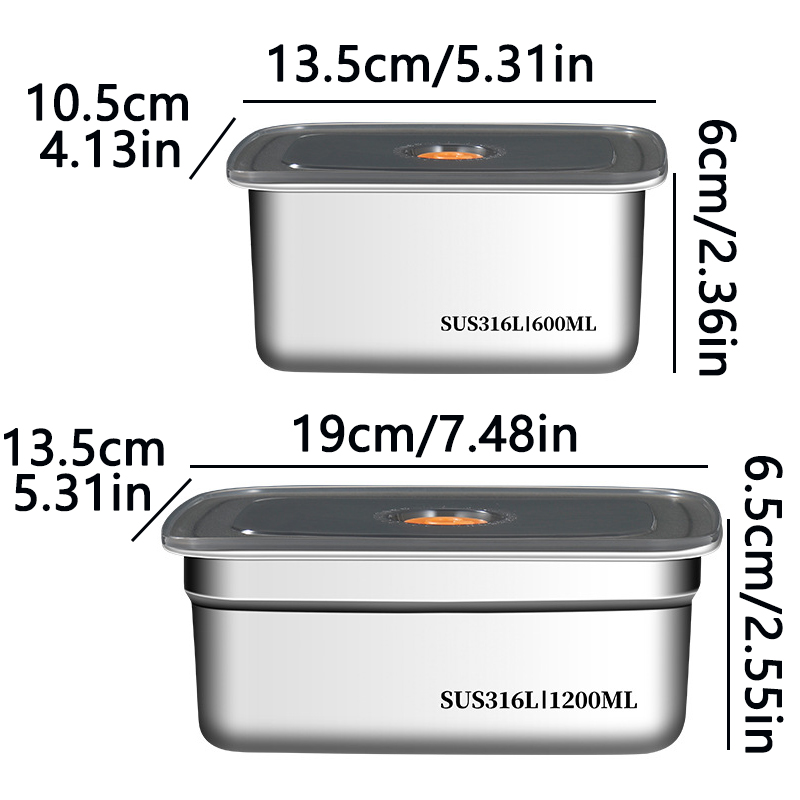 Food Grade 316 Stainless Steel - Bento Box recension och pris