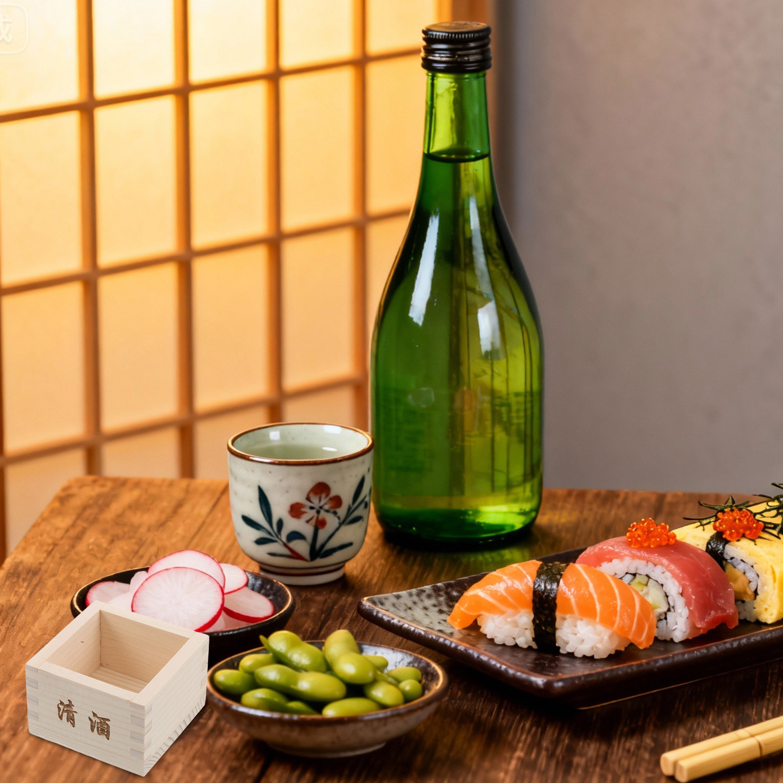 2Pcs Wooden Sake Masu Box Trad - Japanese Restaurant Lifestyle recension och pris