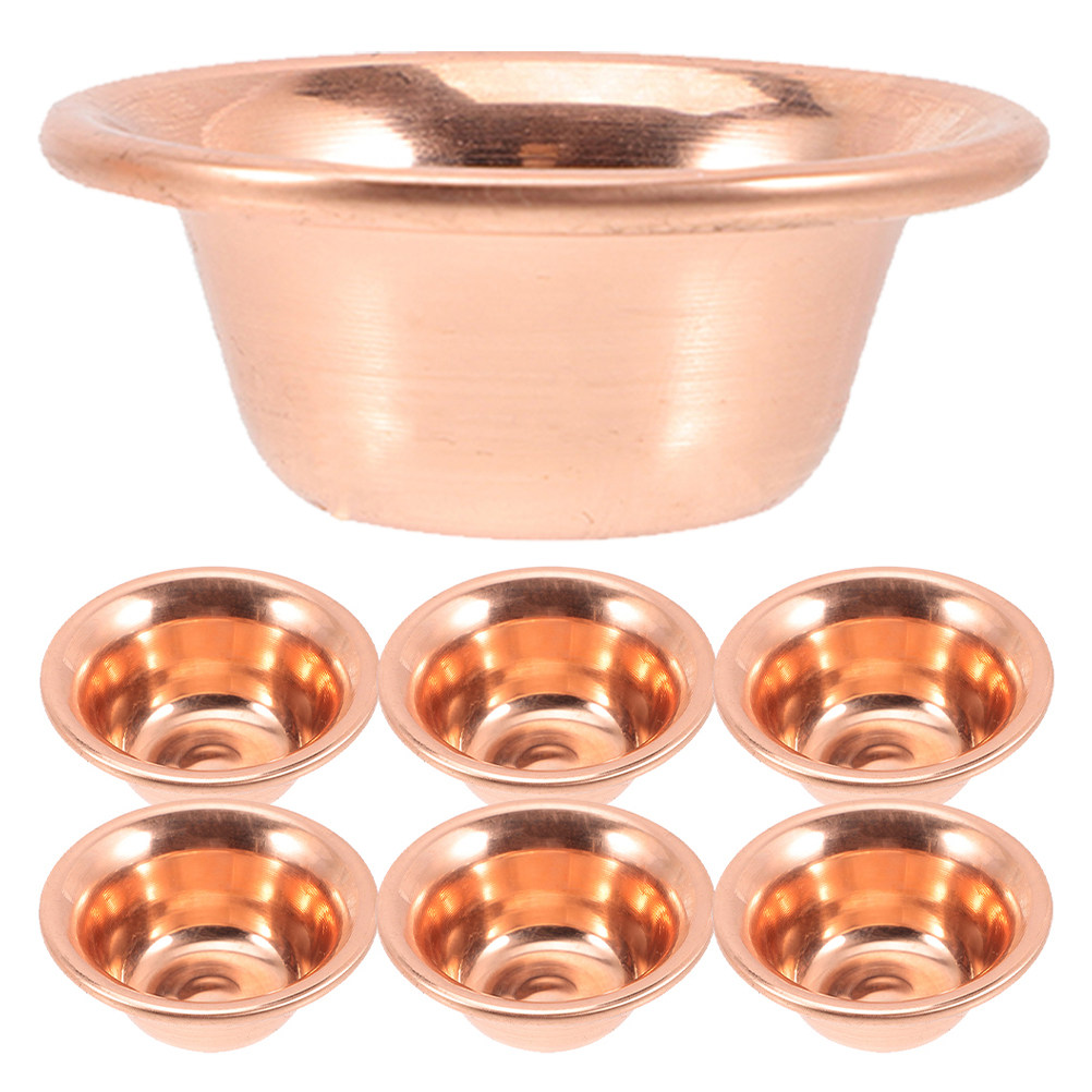7Pcs Copper Offering Bowl Set  - Incense Holder recension och pris
